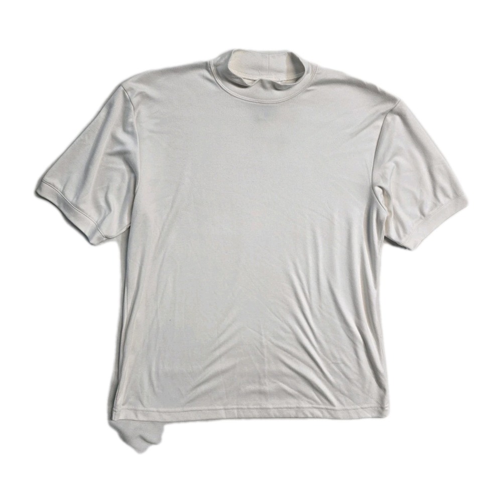 Vintage  Irvine Park White Mock Neck Shirt ‎ L Knit